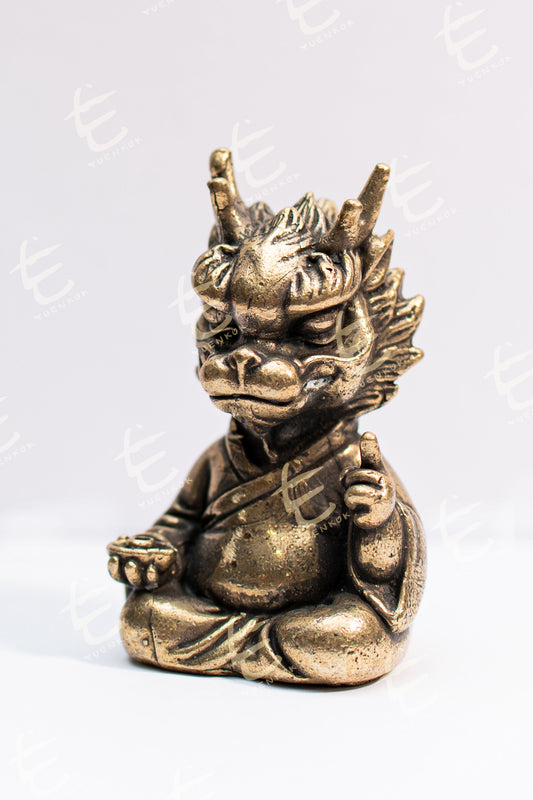 黃銅小龍一指招貴人1