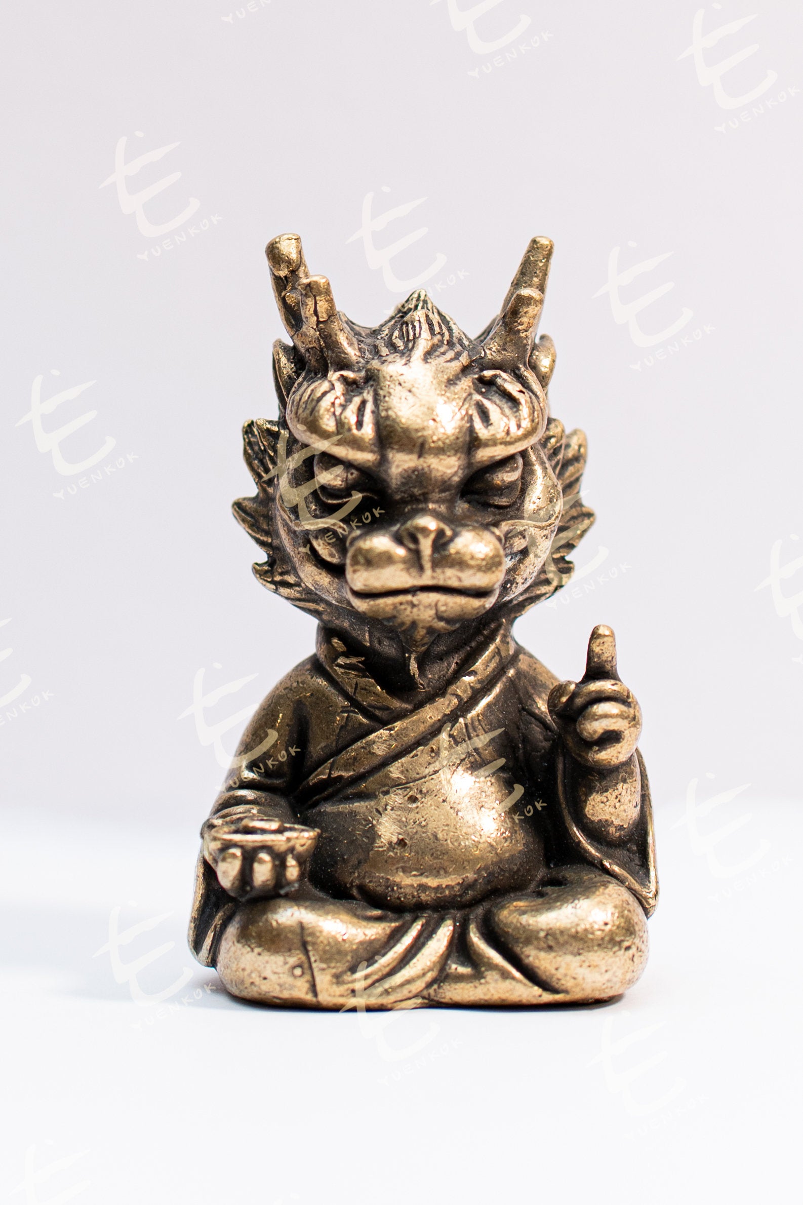 黃銅小龍一指招貴人2