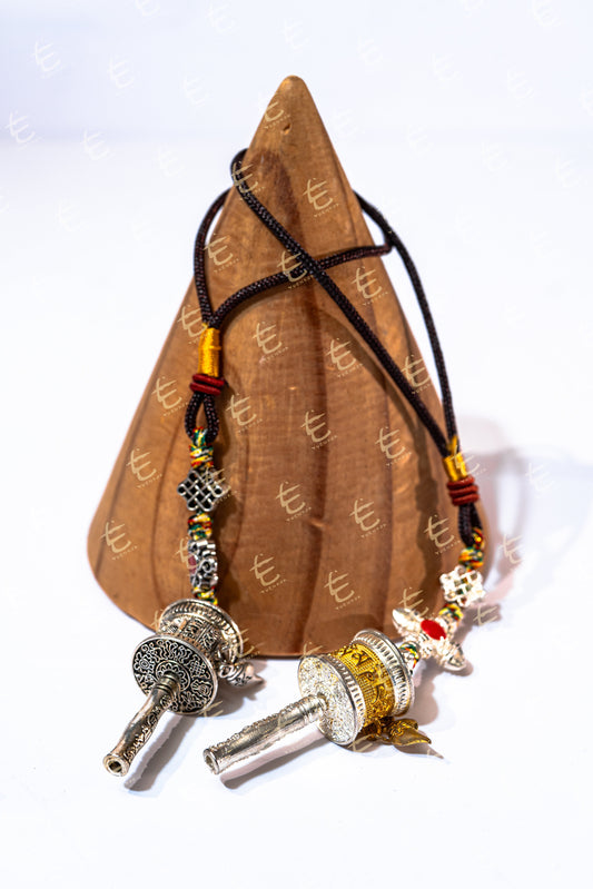 藏傳迷你匙扣轉經筒_金銀銅_色2