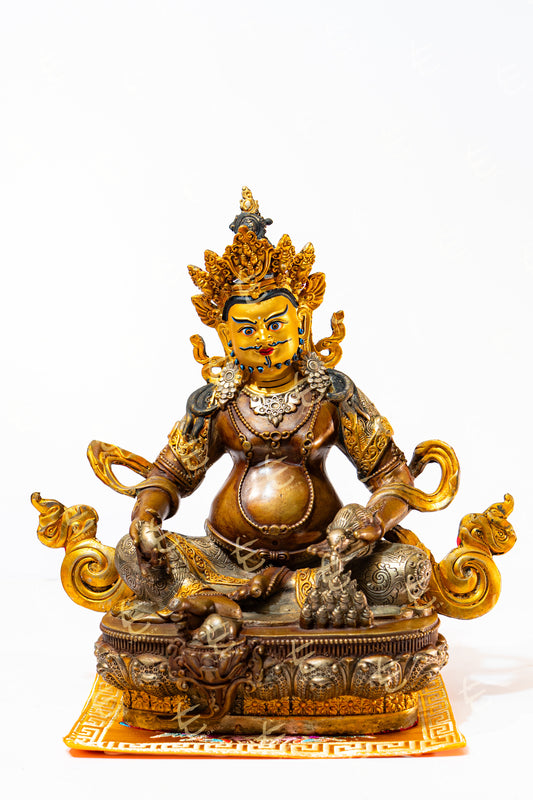 B_藏式黃財神像_銅鎏金1